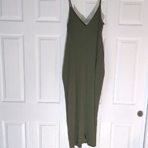 Treasure & Bond Olive Maxi Dress
